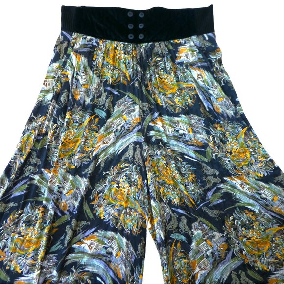 Ann Stuard of La Costa Pants - Palazzo Pants Ann Stuard of La Costa Country Landscape Birds Pockets Velvet 6